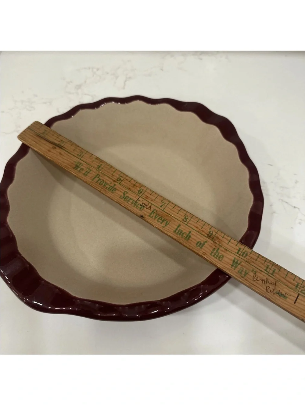 The Pampered Chef Family Heritage Deep Dish Pie Plate CRANBERRY Scalloped Edge